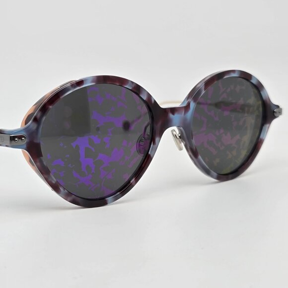 Christian Dior Umbrage Blue Tortoise Frame Purple Mirror Lens Sunglasses w/ Case main image 11